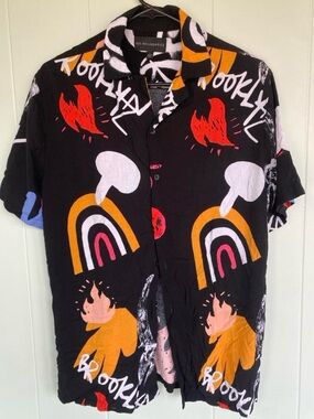No Boundaries Black Graphic Short-Sleeve Shirt - Multicolor Print